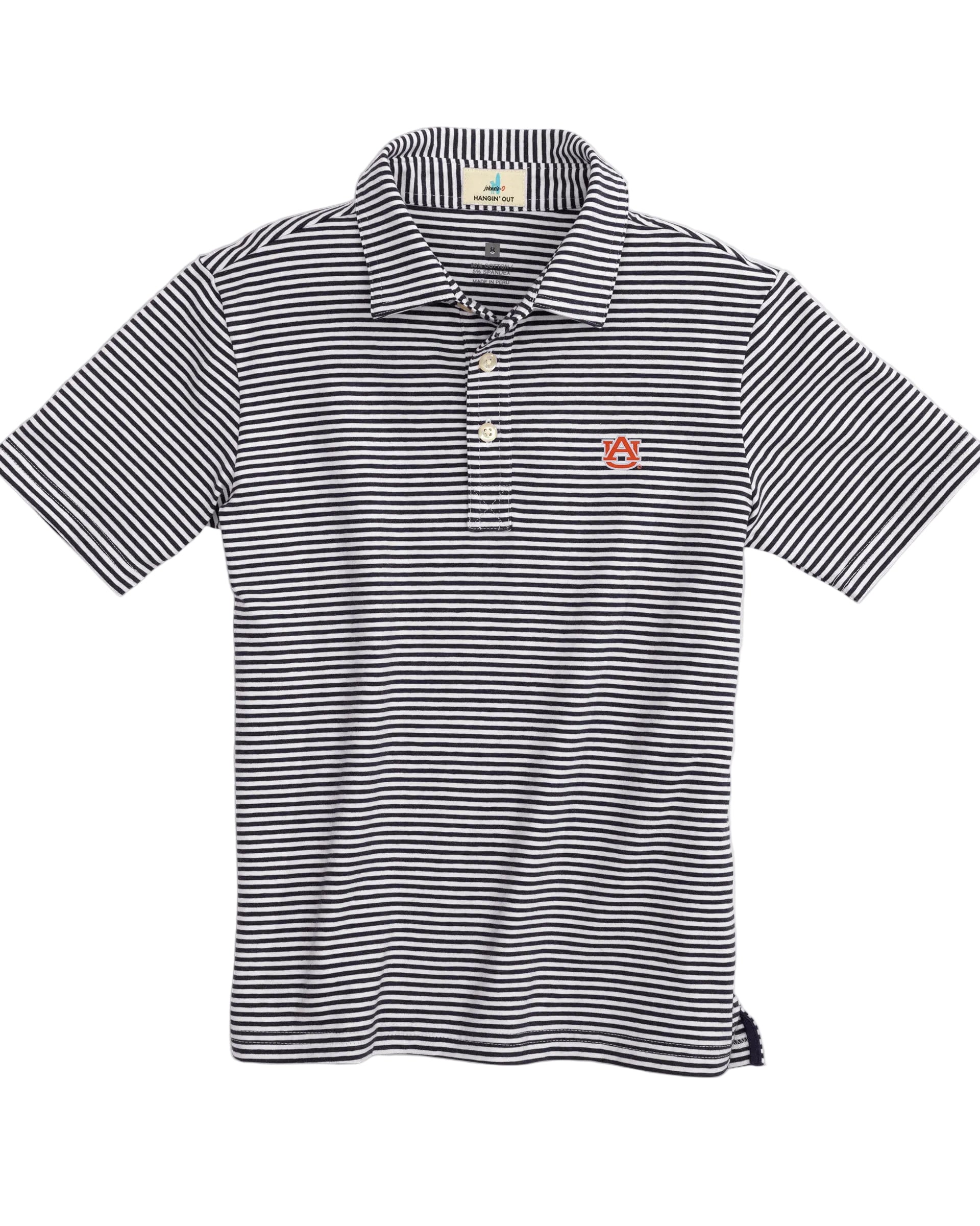 Boys Auburn Nelly Jr. Striped Polo