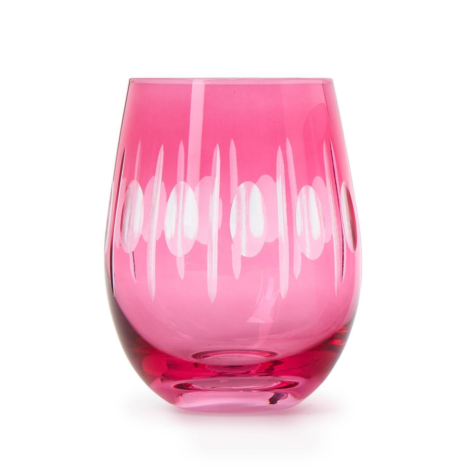 Pink Stemless Wine Glass