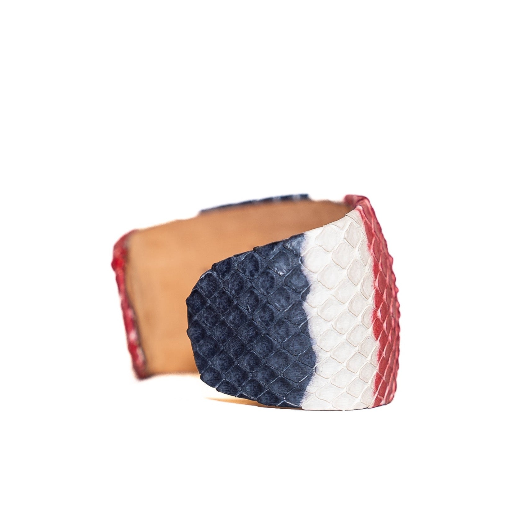 Red, White & Blue Sophia Python Cuff