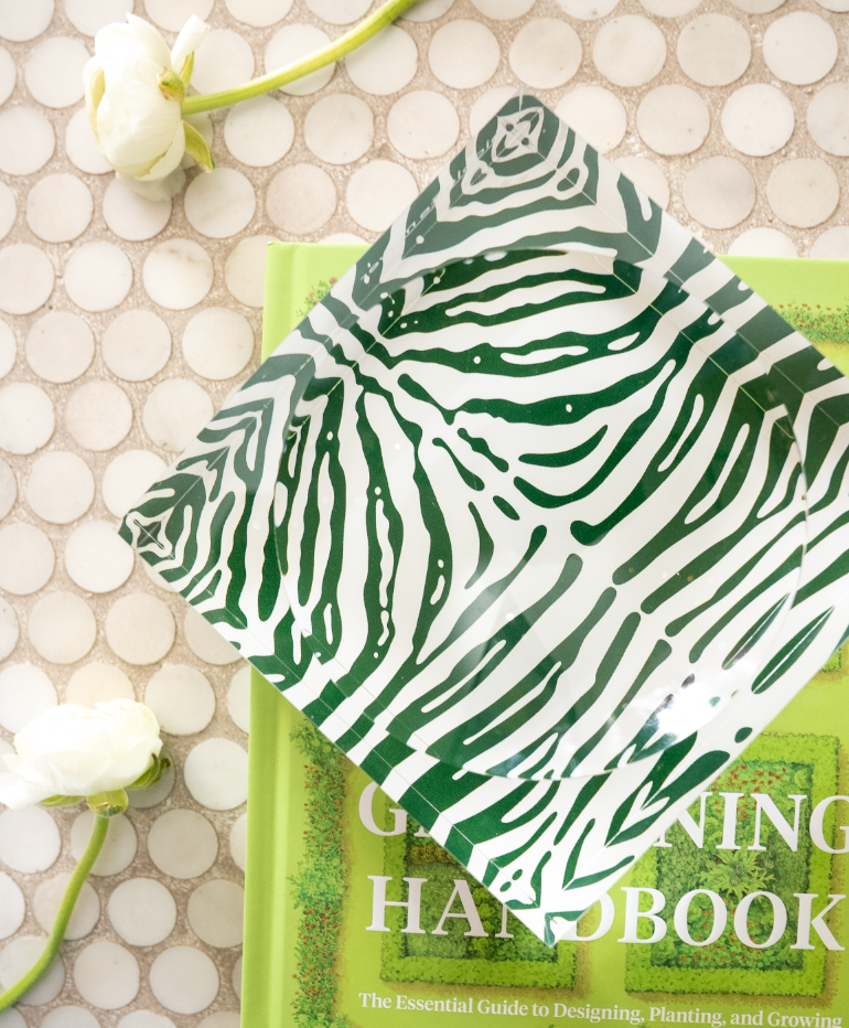 Zebra Skin Moss Acrylic Candy Dish