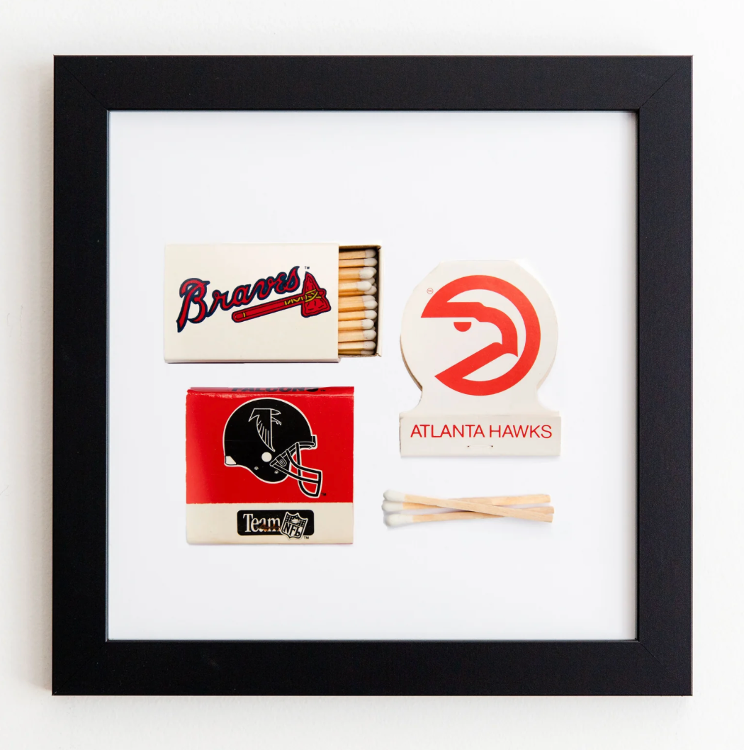 Atlanta Home Team Collage Matchbook in Black Frame