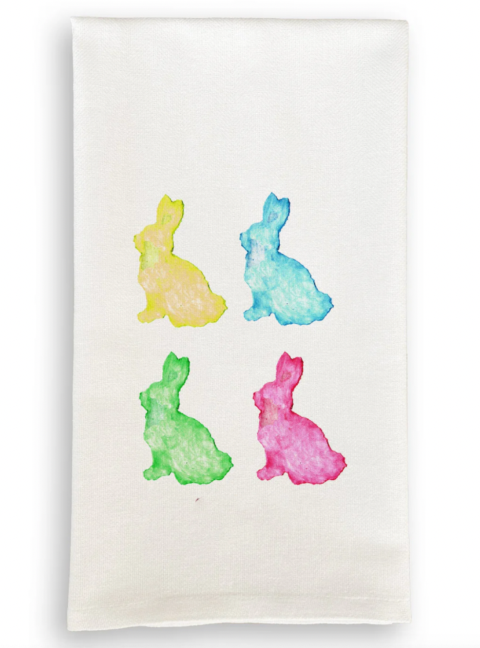 Four Bunnies Dish Towel