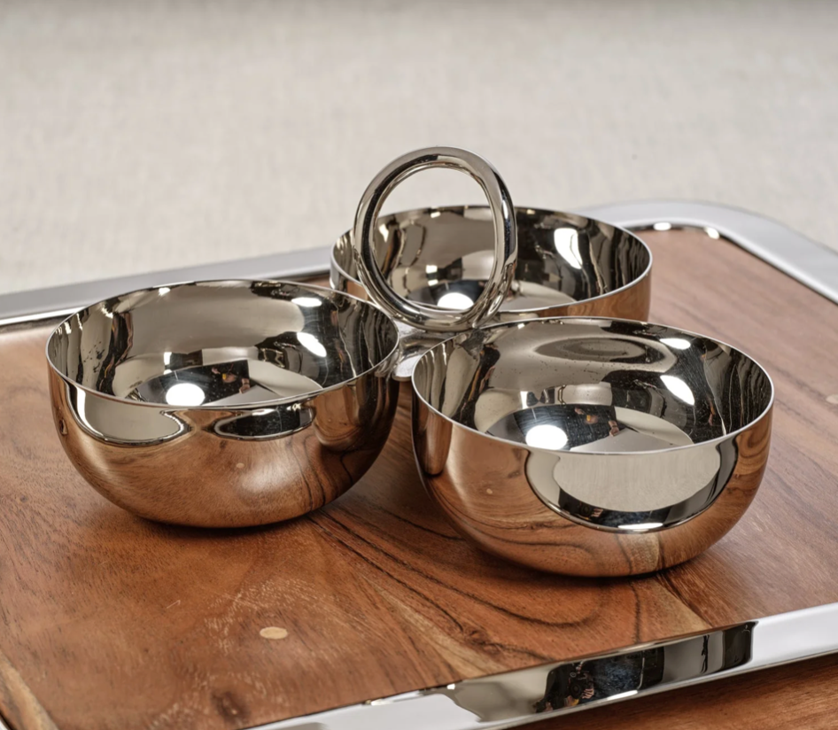 Aperitifs Cocktail Condiment Bowl - Polished Nickel