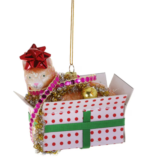 Christmas Kitty Ornament