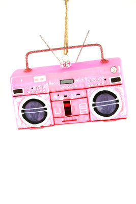Pink Boom Box Ornament