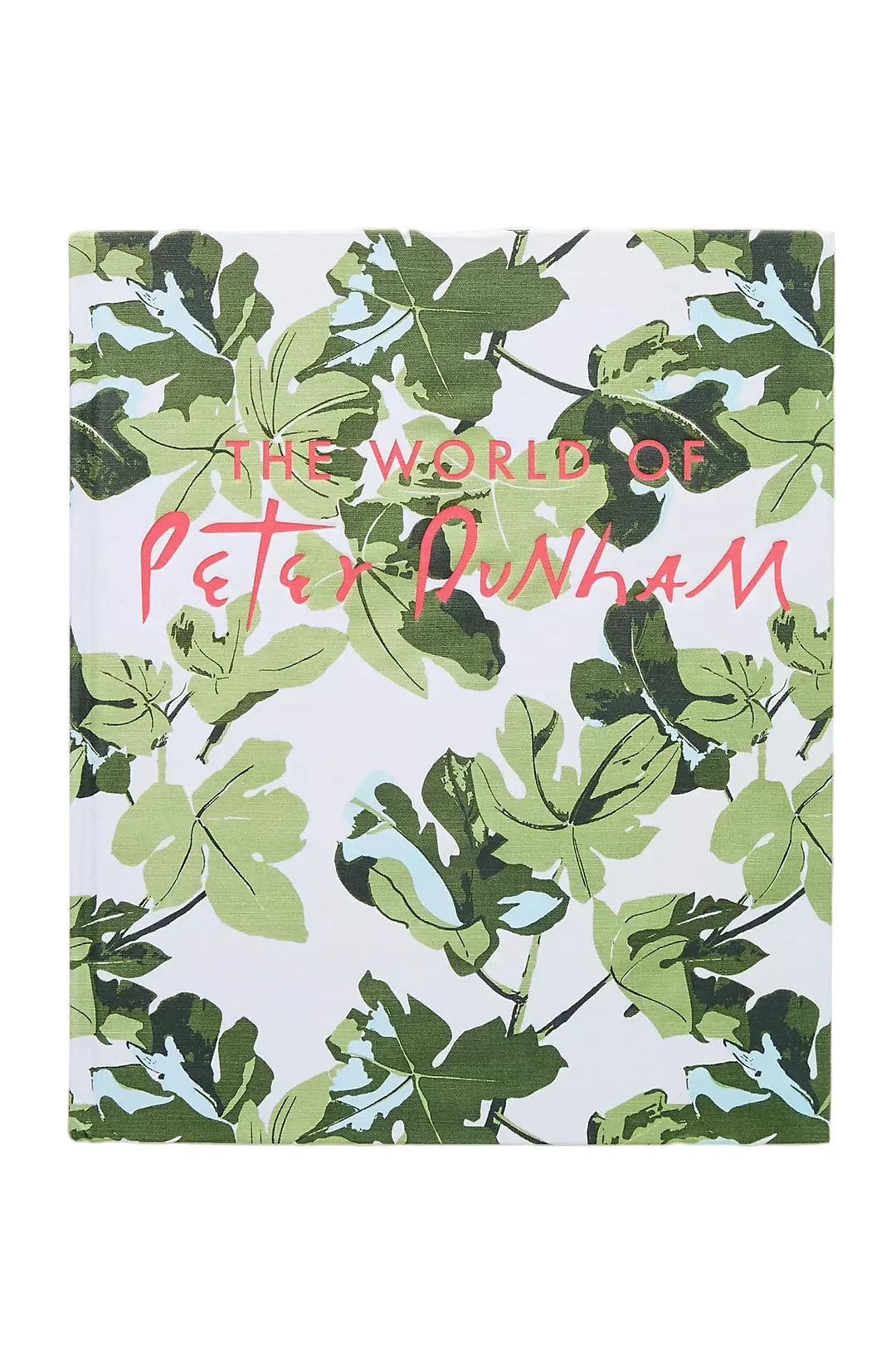 Book cover with green leaf pattern and 'The World of Peter Dunham' text