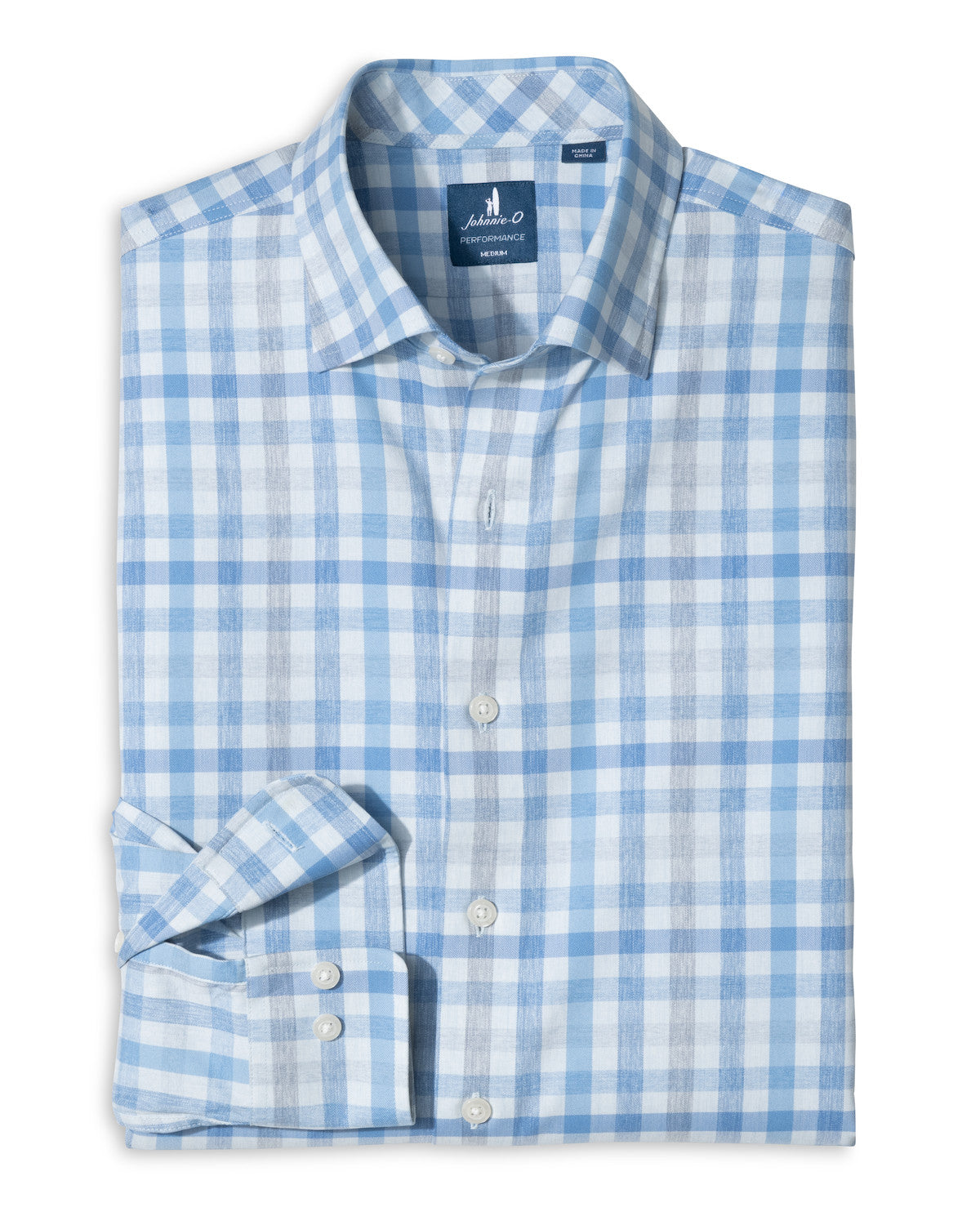 Cay Everyday Performance Exploded Gingham Button-Up Shirt