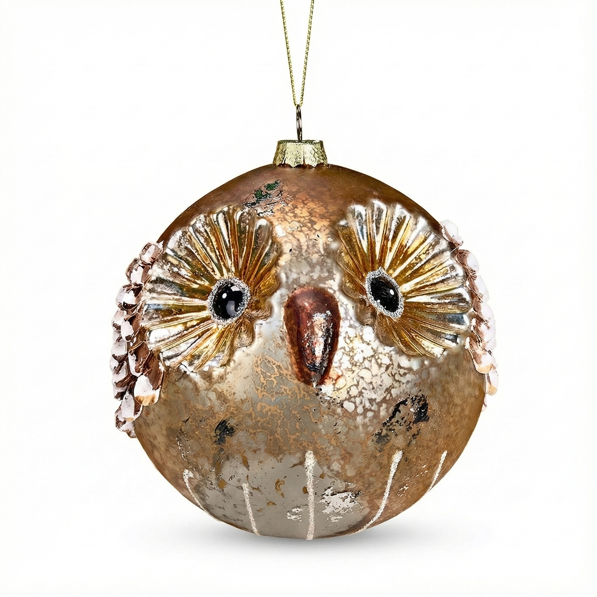 Mercury Glass Owl Ornament