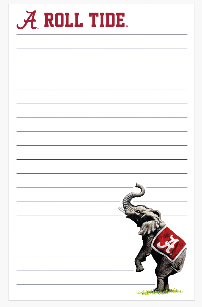 Alabama Mascot 5x8 Notepad