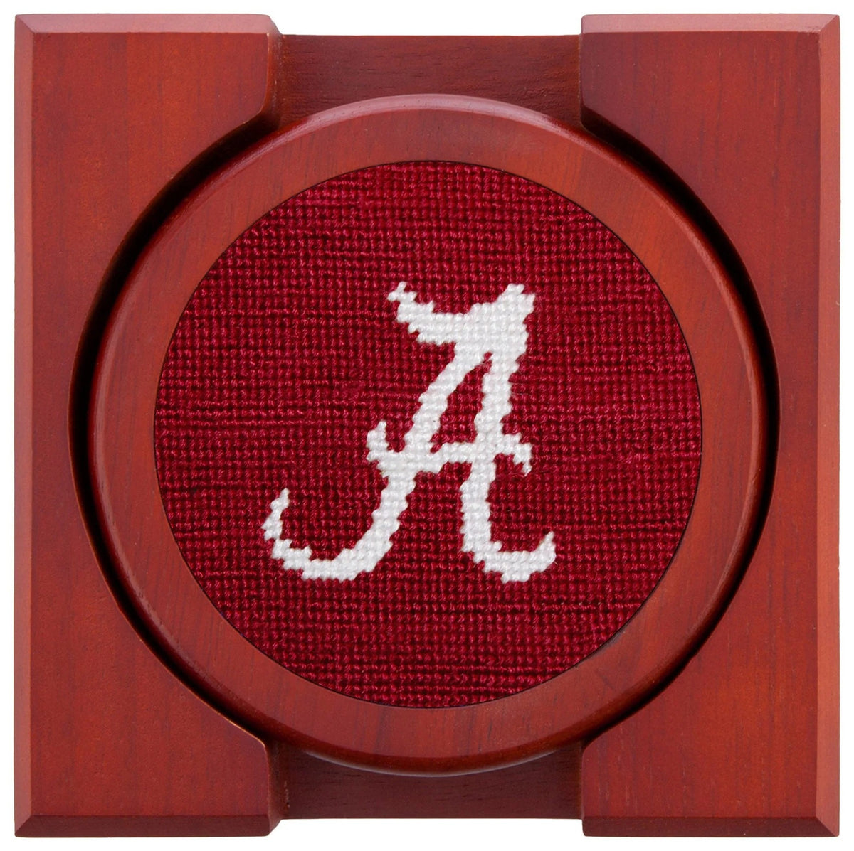 Alabama needlepoint coasters, alternate view