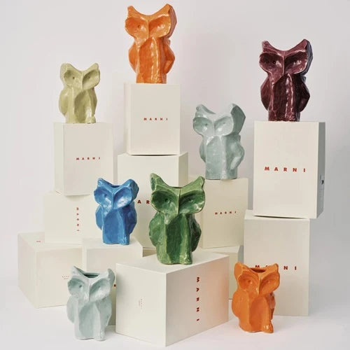 Marni x Serax XS Yellow After Midnight Owl Vase