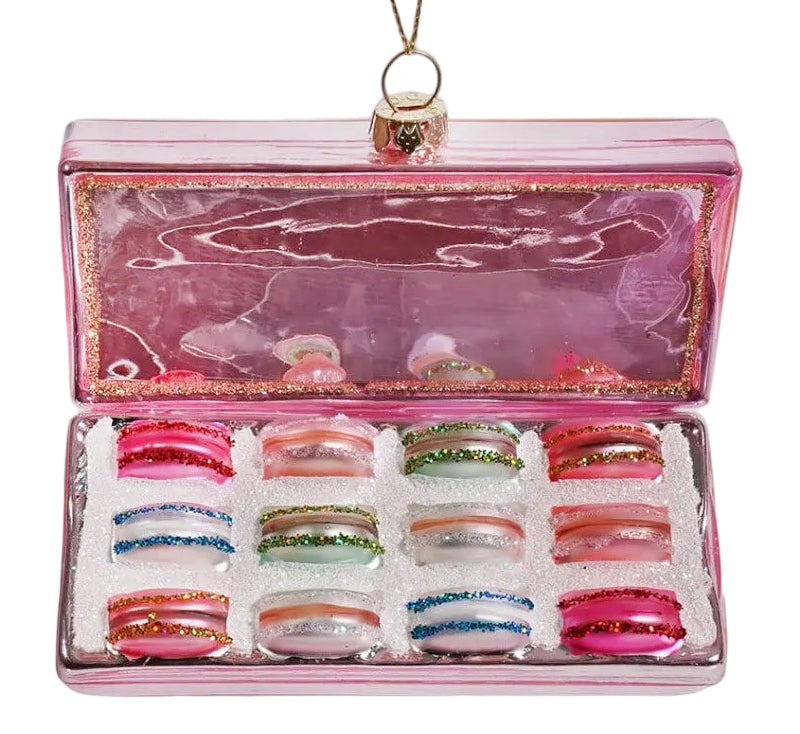 PINK BOX OF MACARONS ORNAMENT