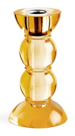 Medium Icy Bobbin Candlestick - Orange