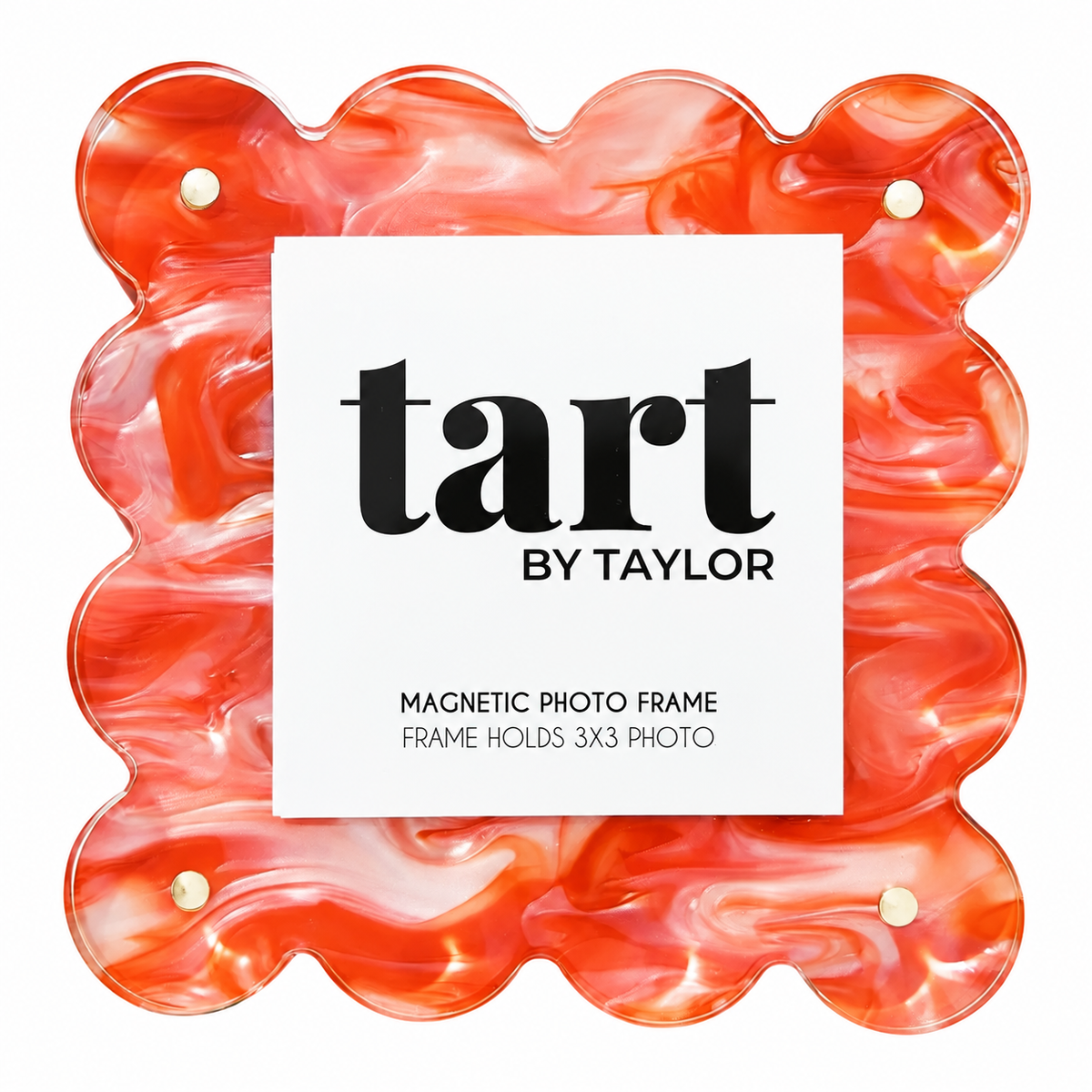 Orange Marbled Mini Acrylic Frame