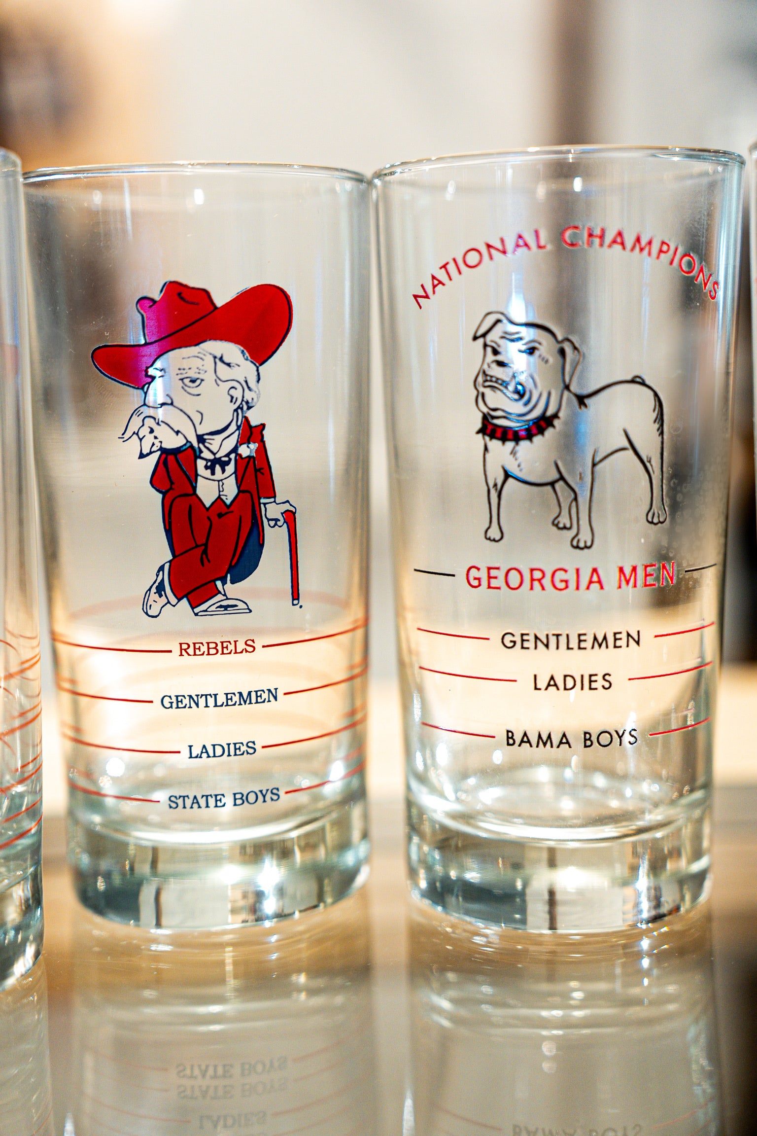 UGA/Bama Boys Glasses