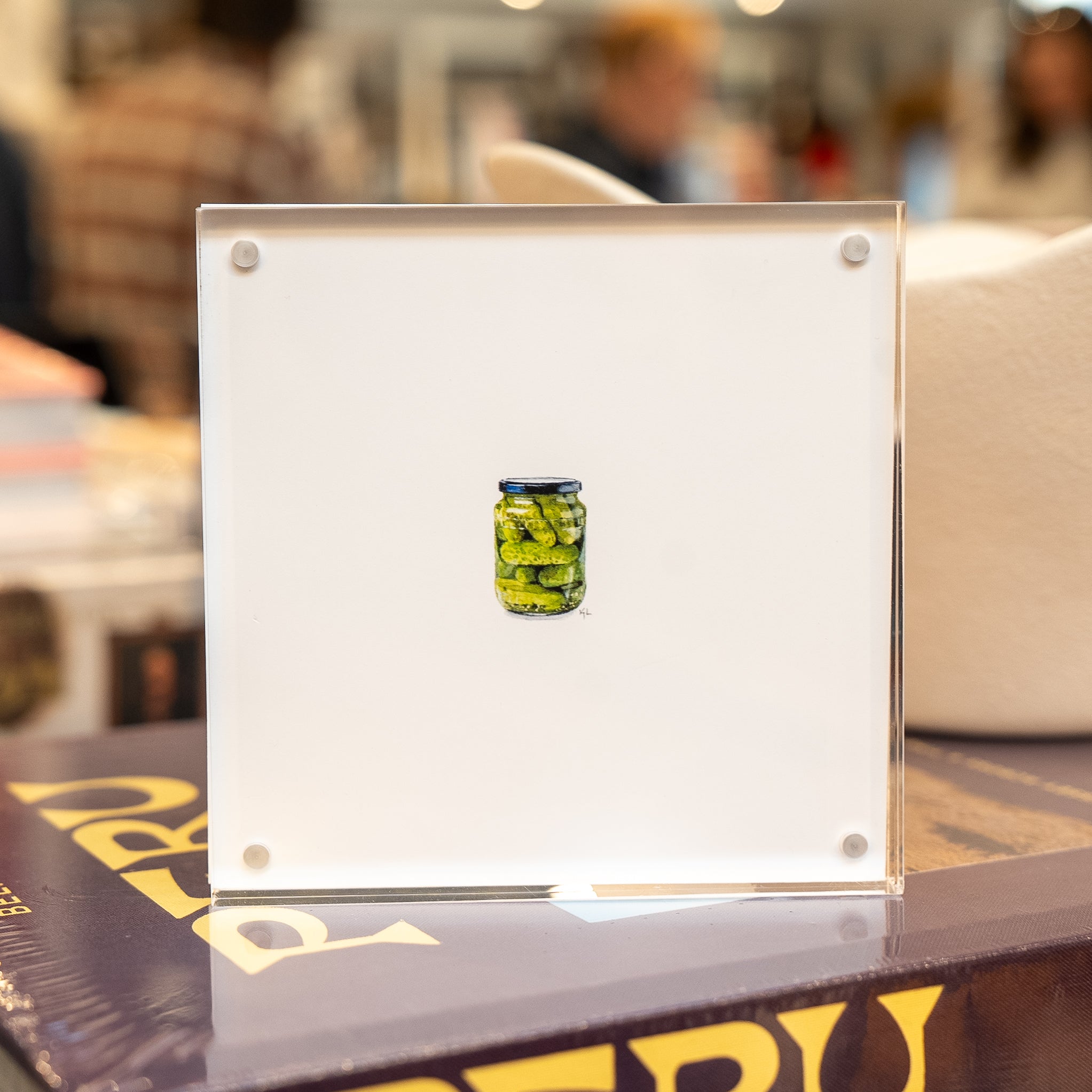 Jar of Pickles Miniature Watercolor Painting