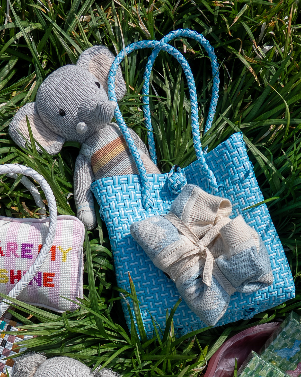 Mini Ella - Light Blue Checker