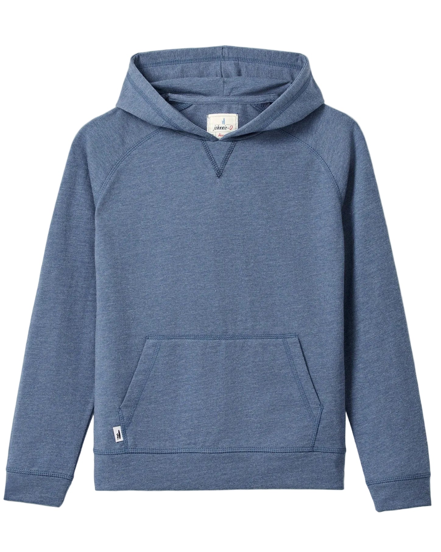 Blue hoodie on a beige background