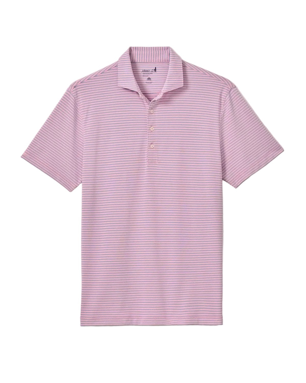 Purple striped polo shirt on a beige background