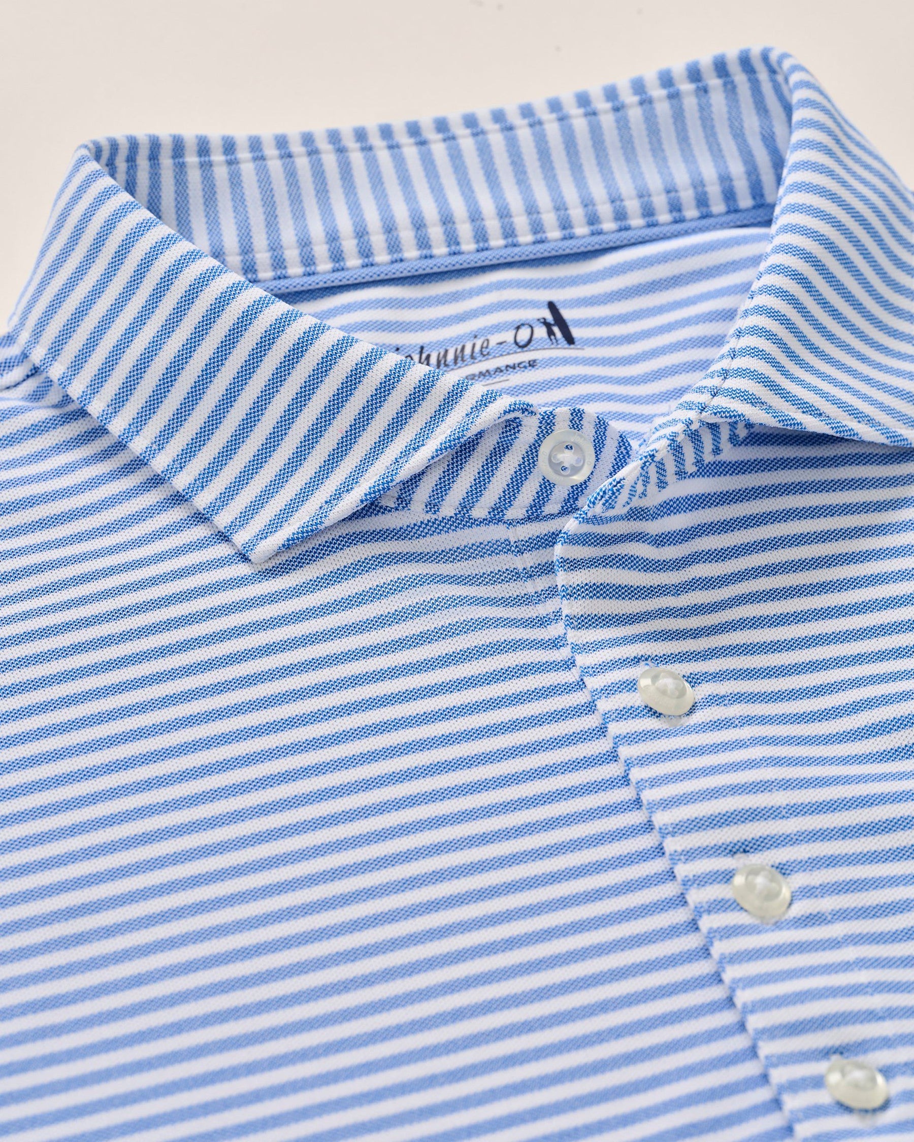 Stetson Stripe Performance Mesh Polo