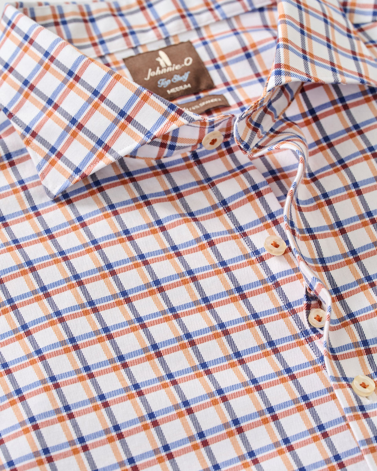 Bipane Top Shelf Stretch Twill Button Down Shirt - Harvest collar label