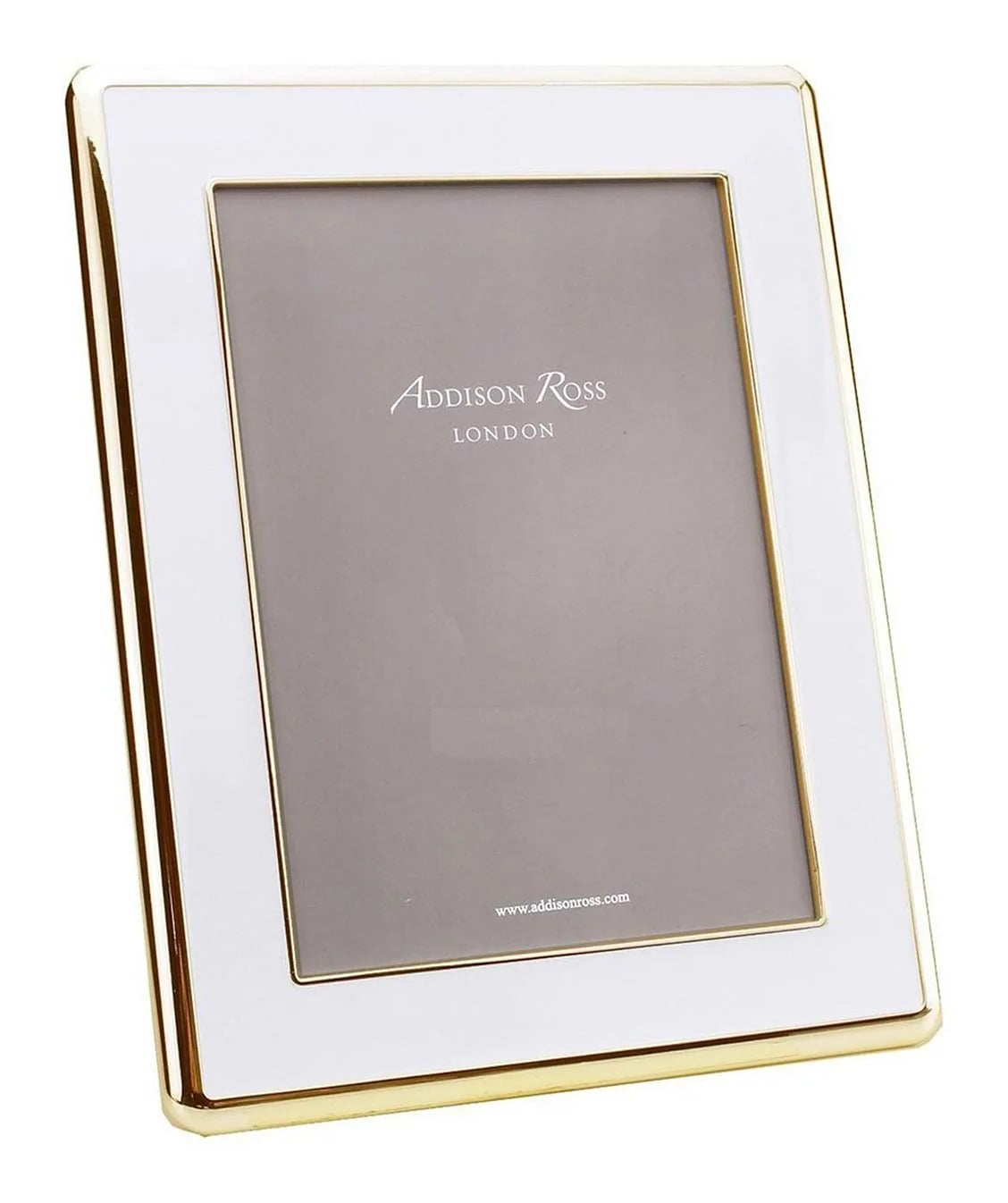 Curved Enamel Frame - White & Gold, 8x10