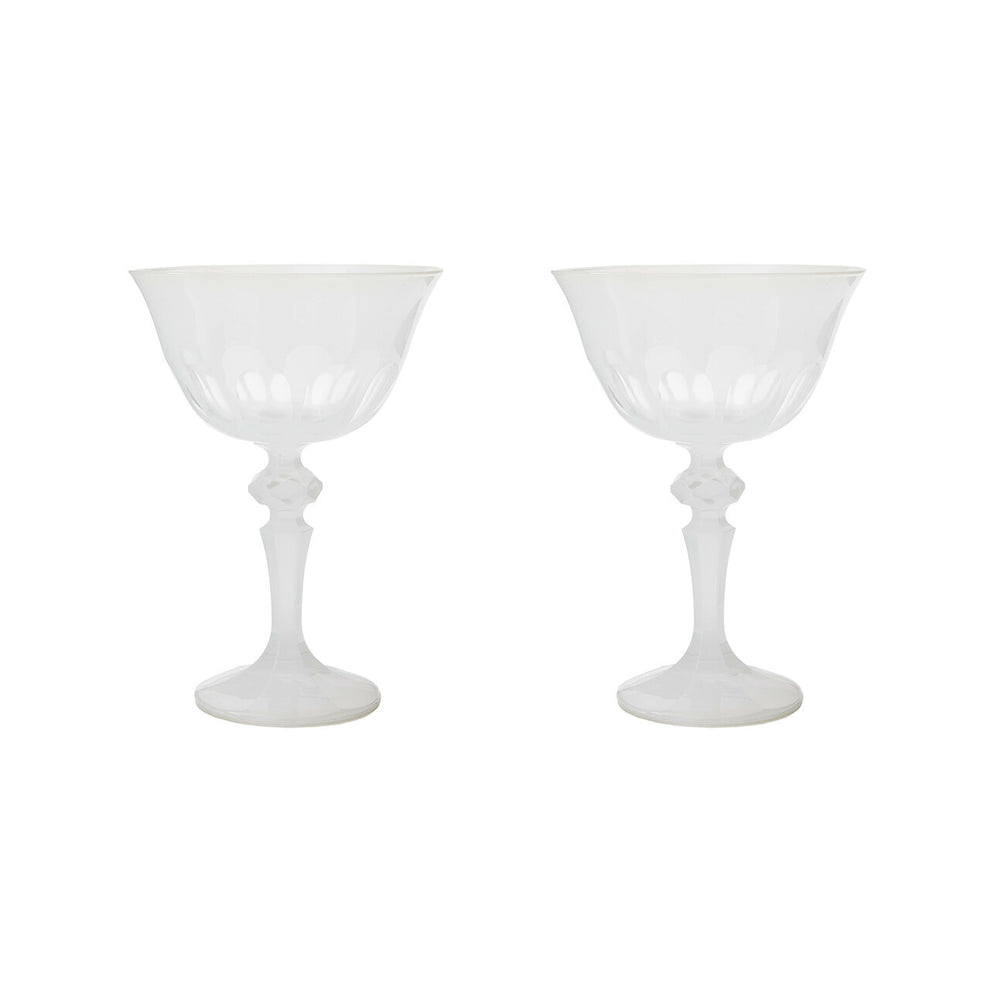 Rialto Glass Coupe Opal - Set of 2