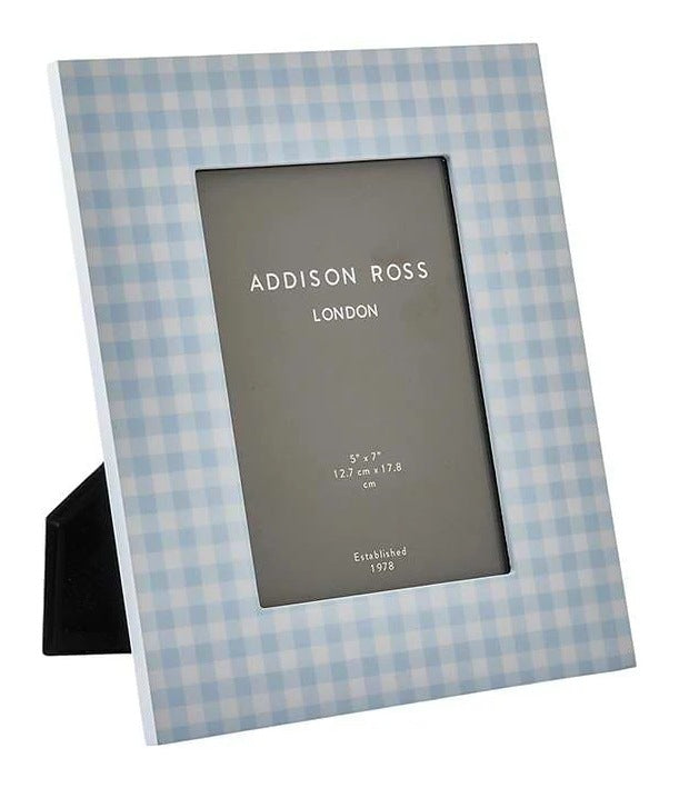 Gingham Lacquer Frame - Blue, 5x7