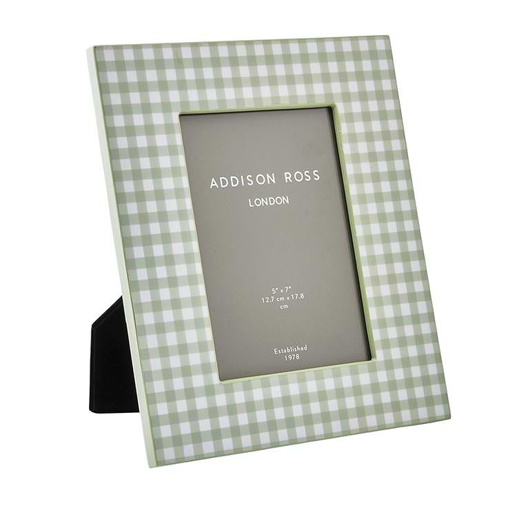 Gingham Sage Frame - 5x7