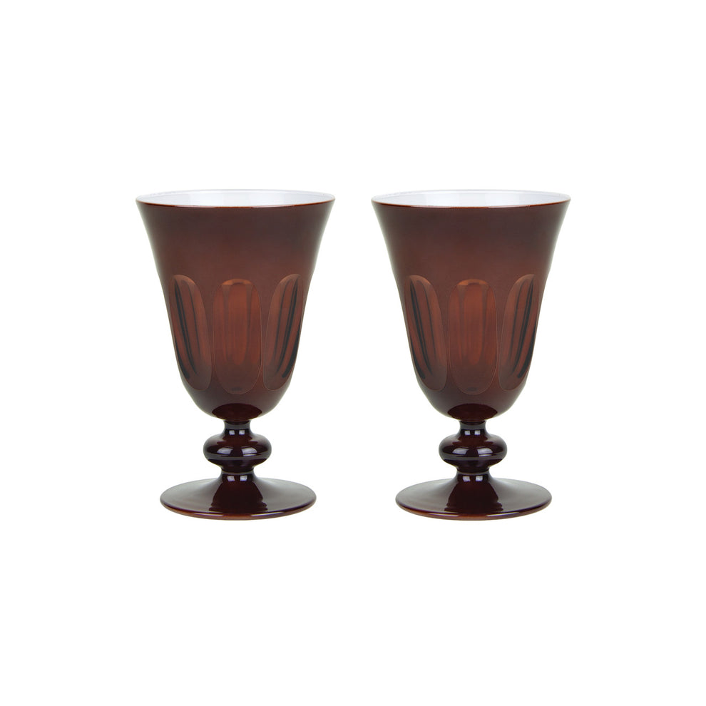 Rialto Glass Tulip Oxblood - Set of 2