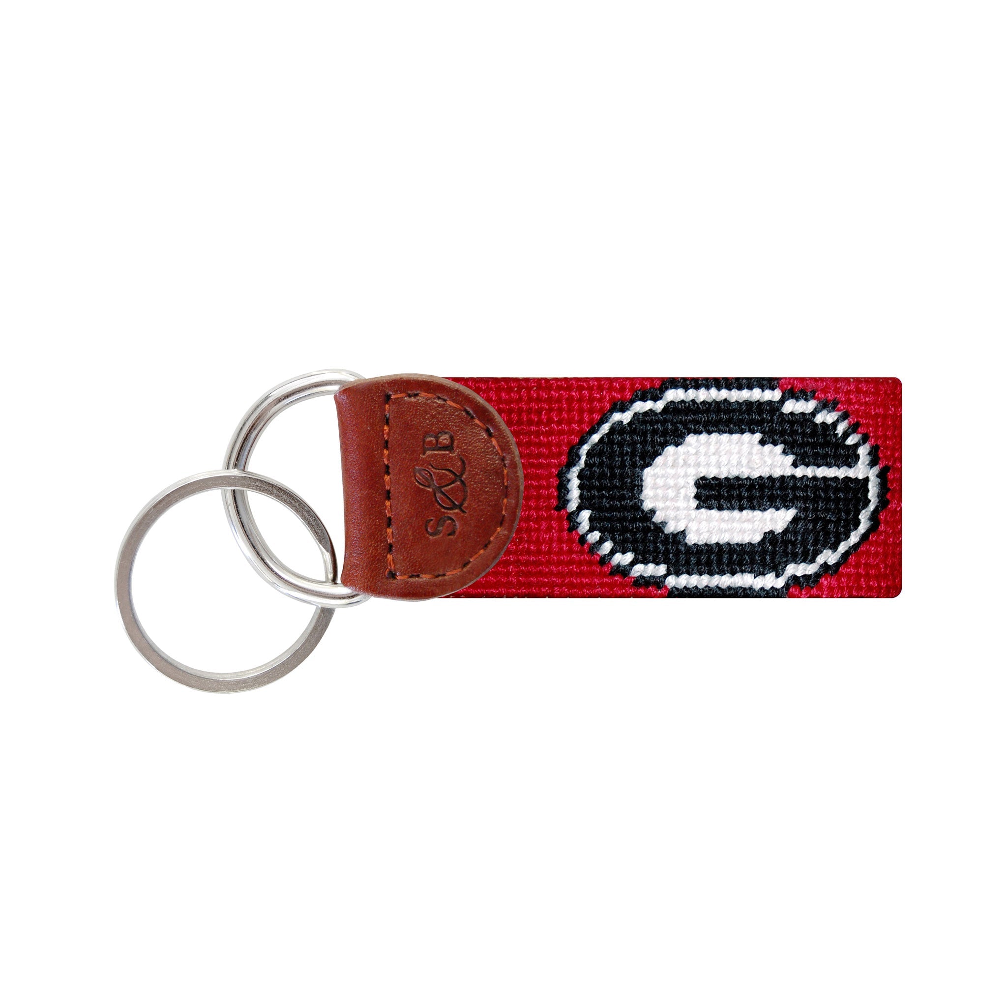 Georgia Needlepoint Key Fob - Red
