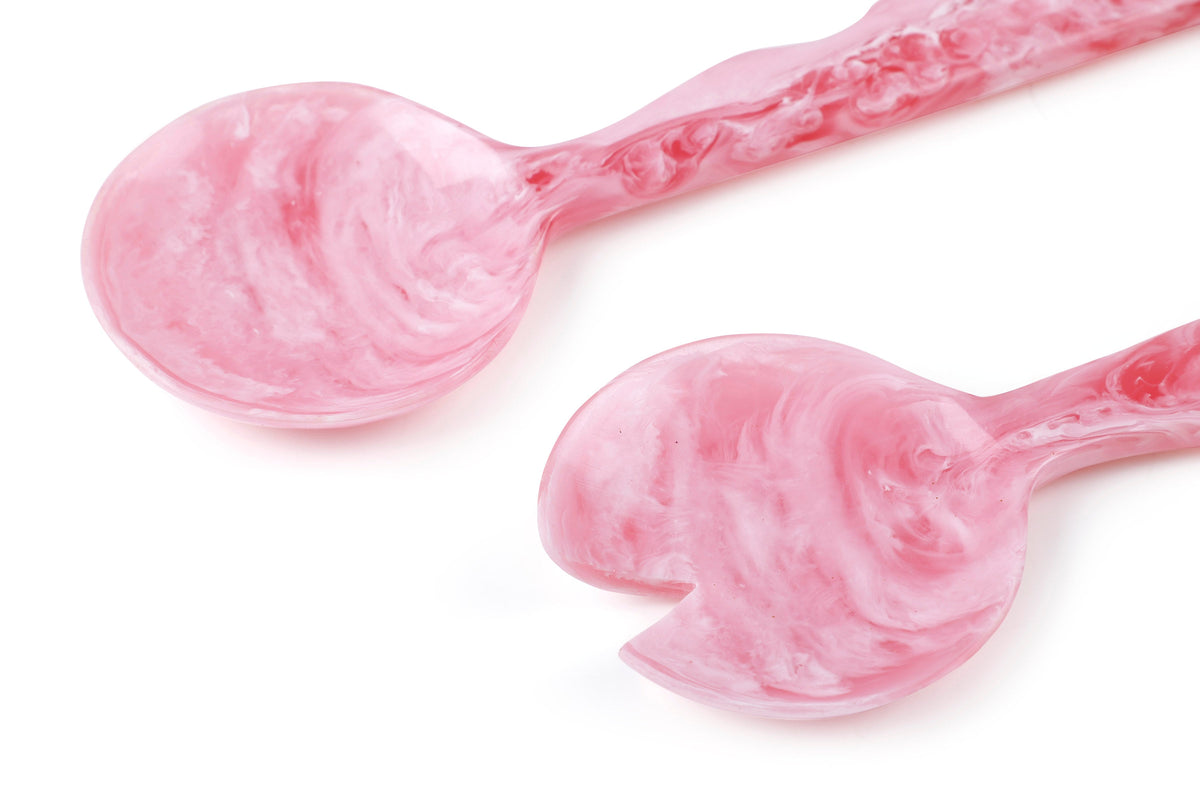 Resin Salad Servers - Pink