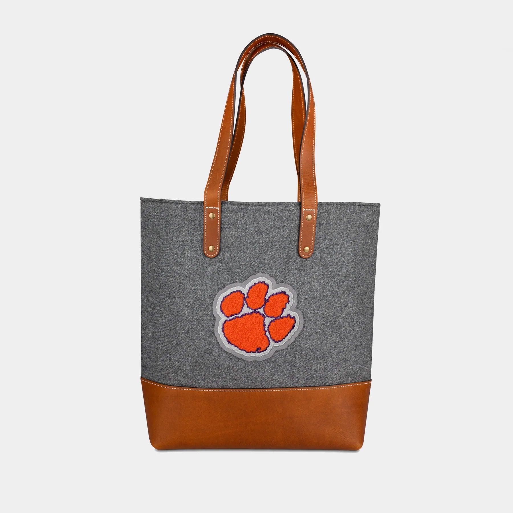 Clemson "Paw" Tote in Grey