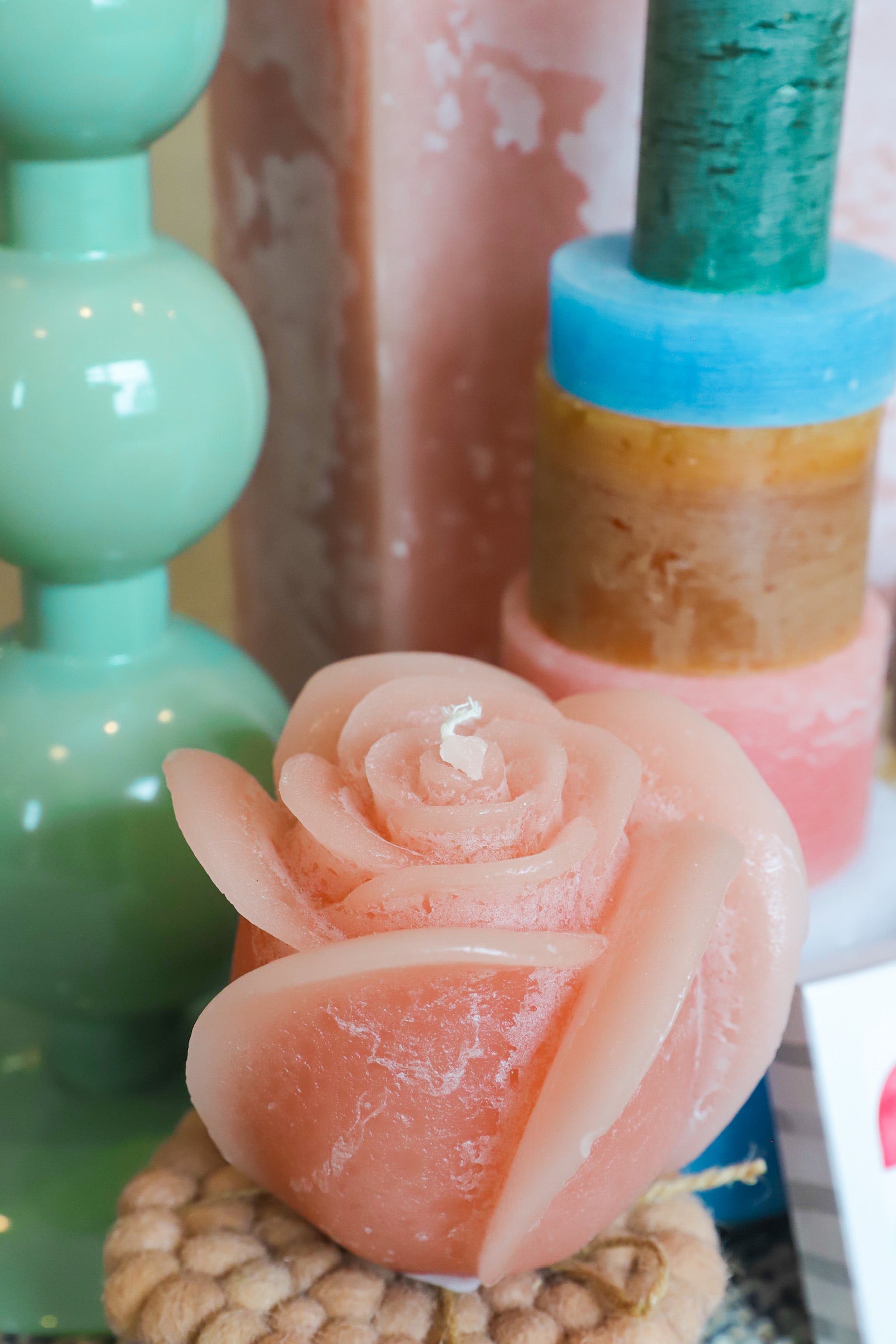 1-Wick Rose Candle - Brique