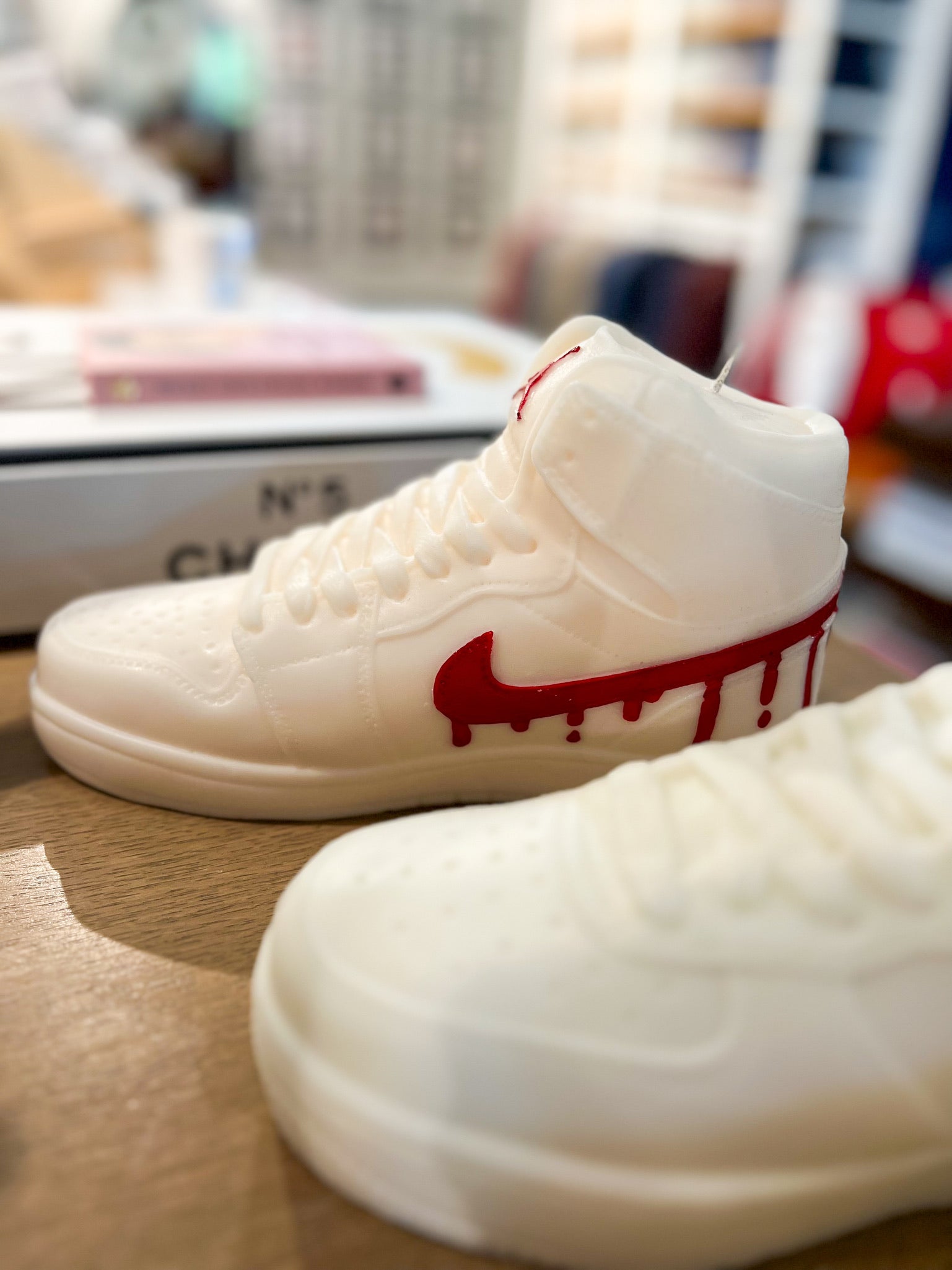 White/Red Don't Drip Candle
