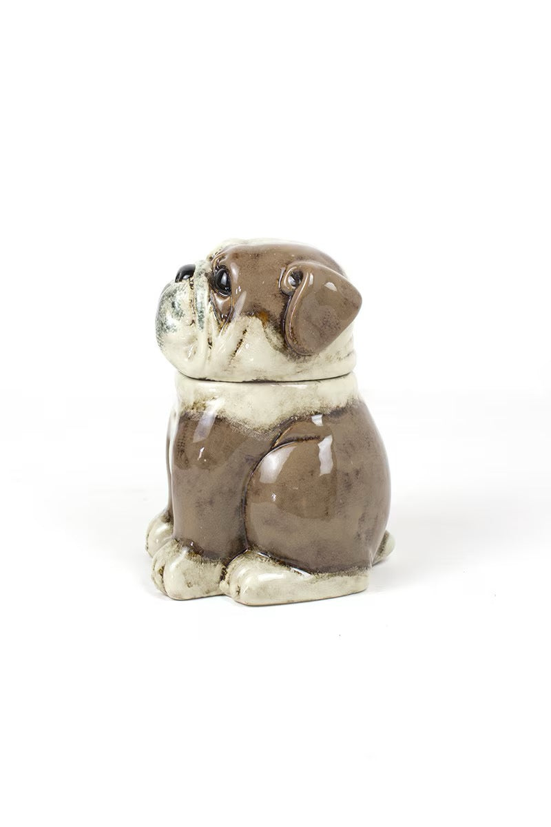 Ceramic Bulldog Canister