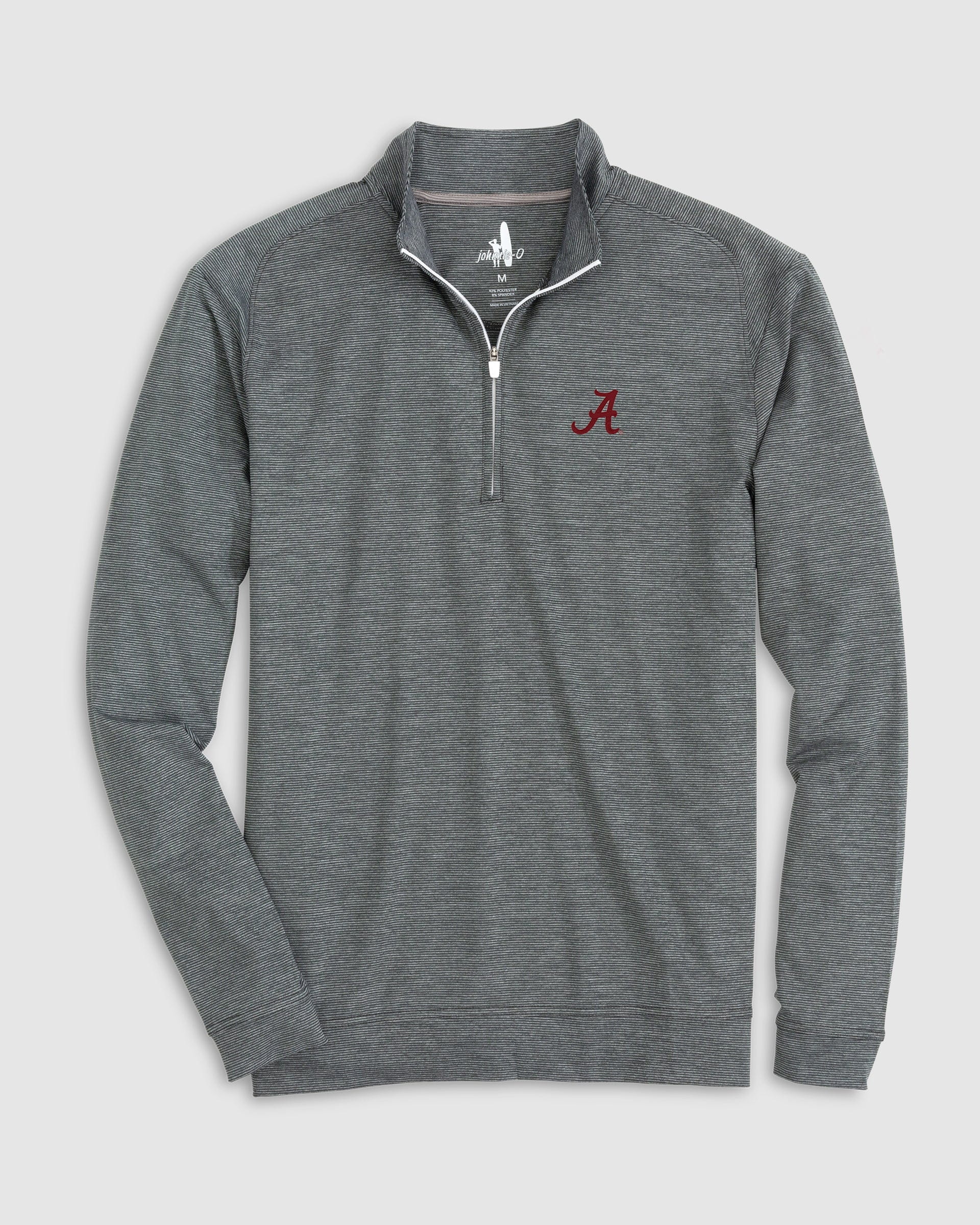 Alabama Vaughn Striped Performance 1/4 Zip