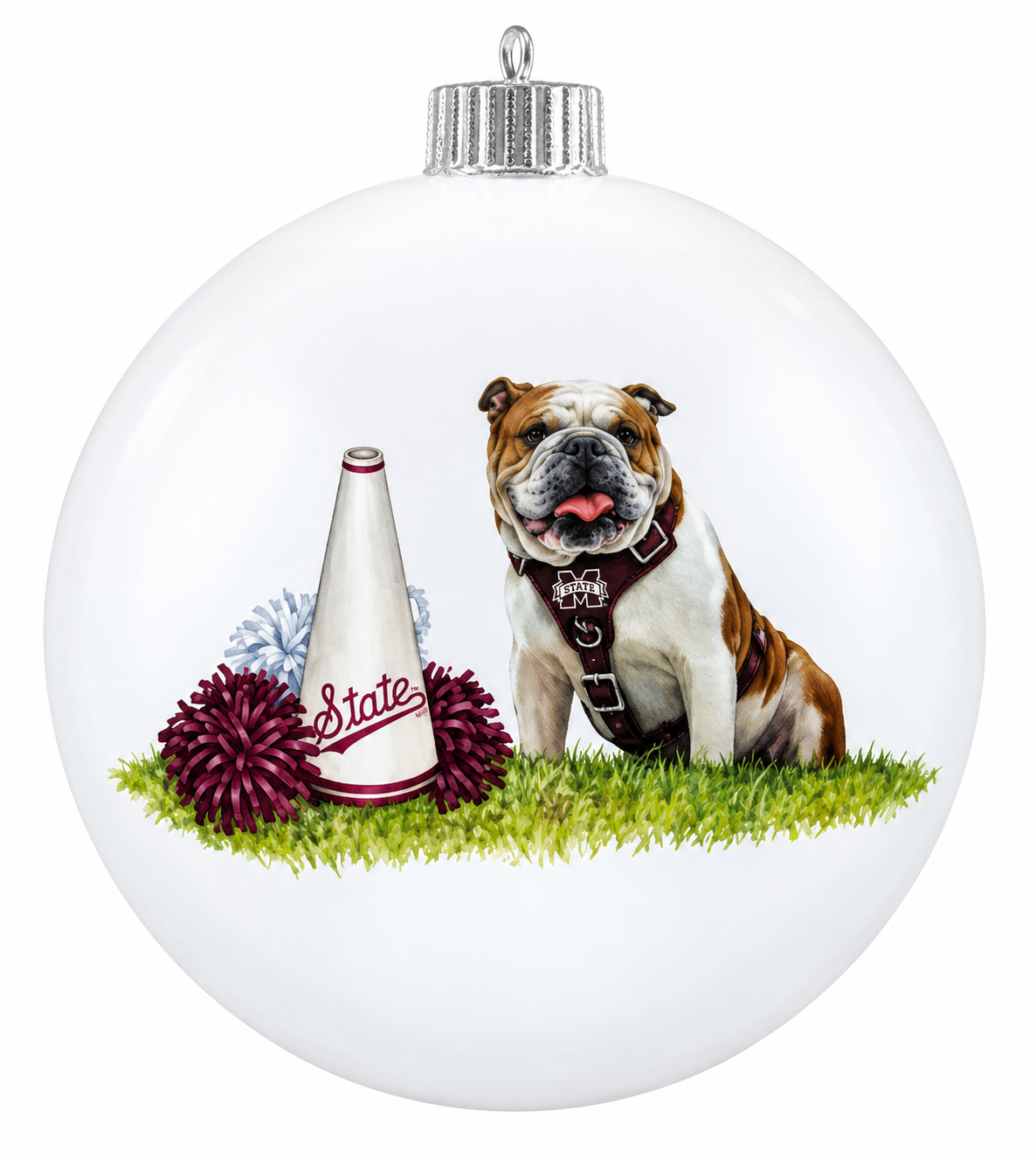 Mississippi State Spirit Glass Ball Ornament