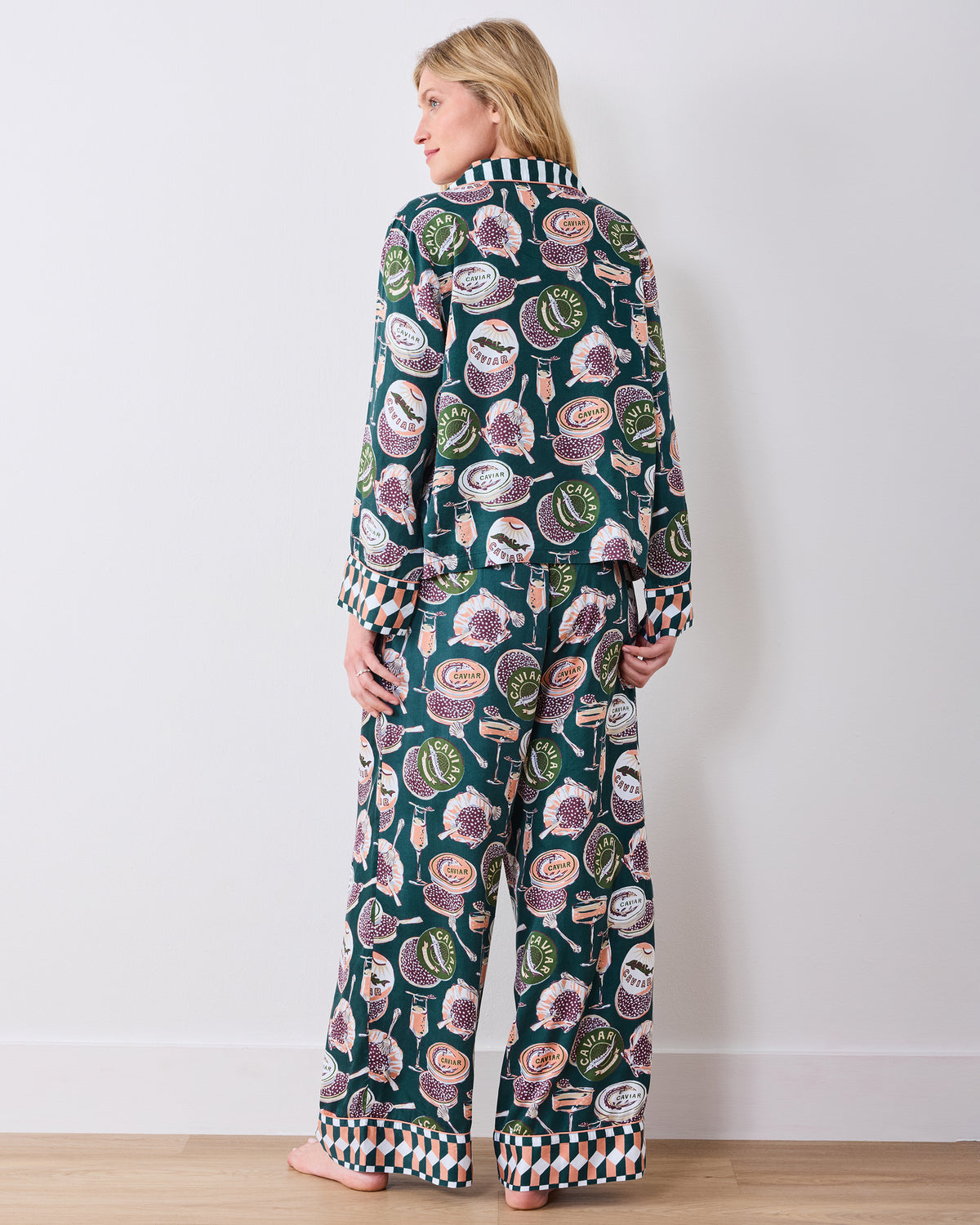 Champagne & Caviar Eco Satin Soho Pajama Set