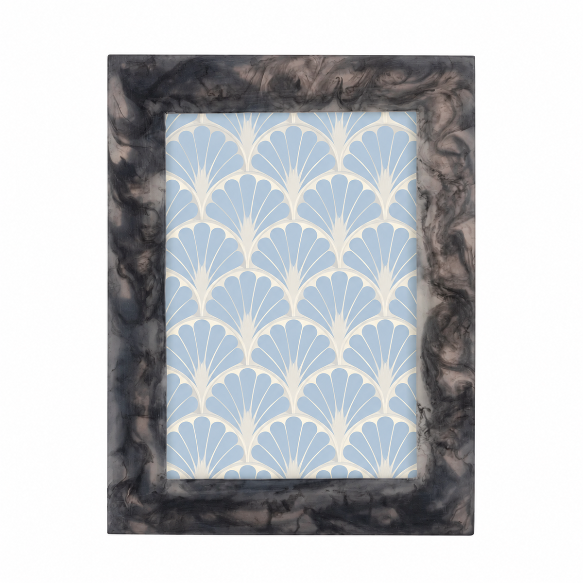 Marbled Resin Picture Frame 5x7 - Black