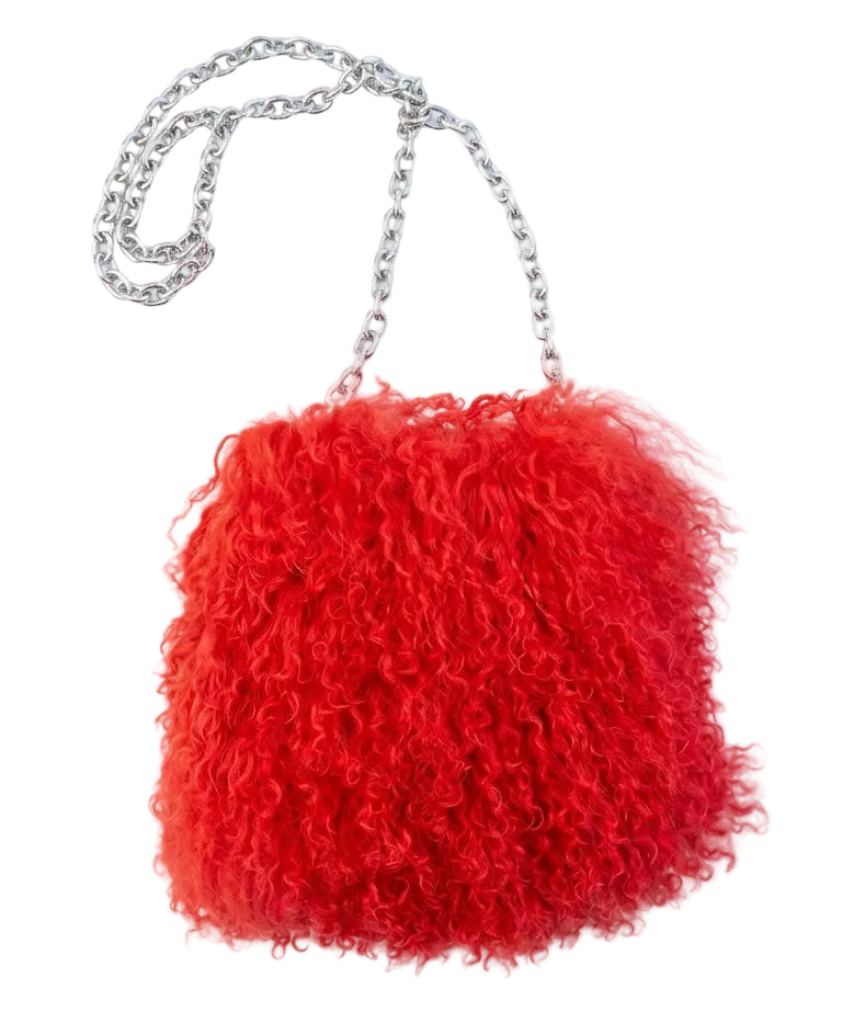 Audrey Tibetan Lamb Cross Body Bag
