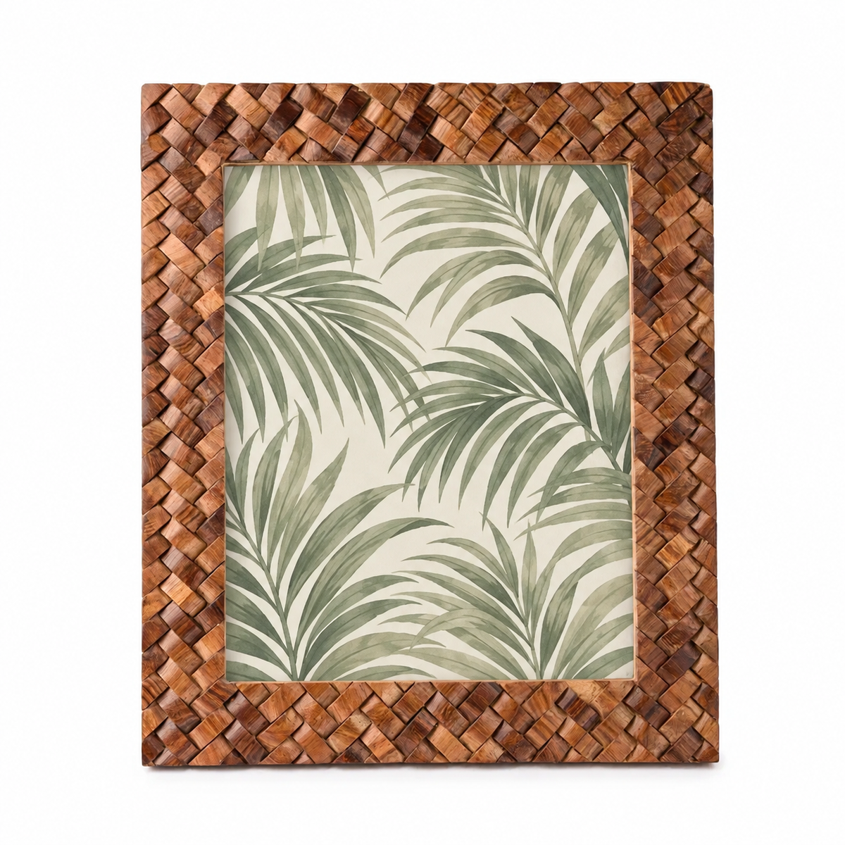 Criss Cross Wood Picture Frame 8x10 - Brown
