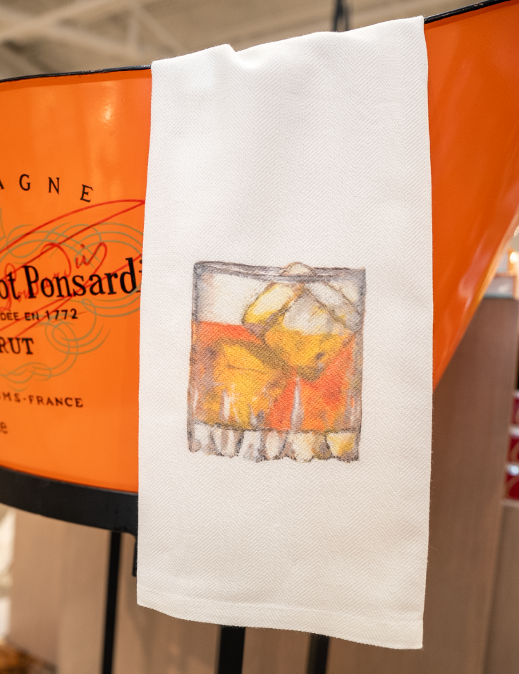 Whiskey Rocks Dish Towel
