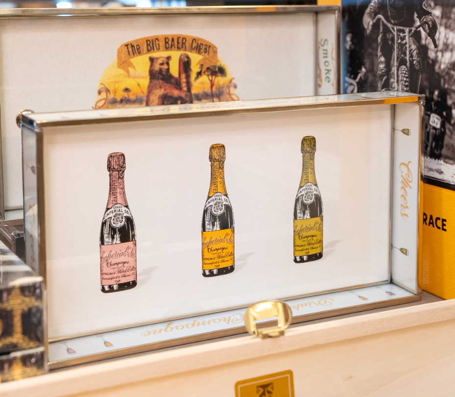 Three Champagne Bottles 6x12 Tray