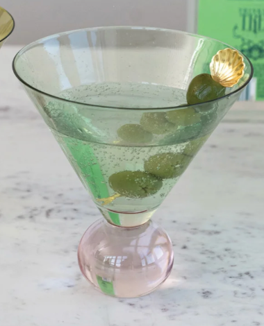 Two-Tone Martini Glass with Ball Stem