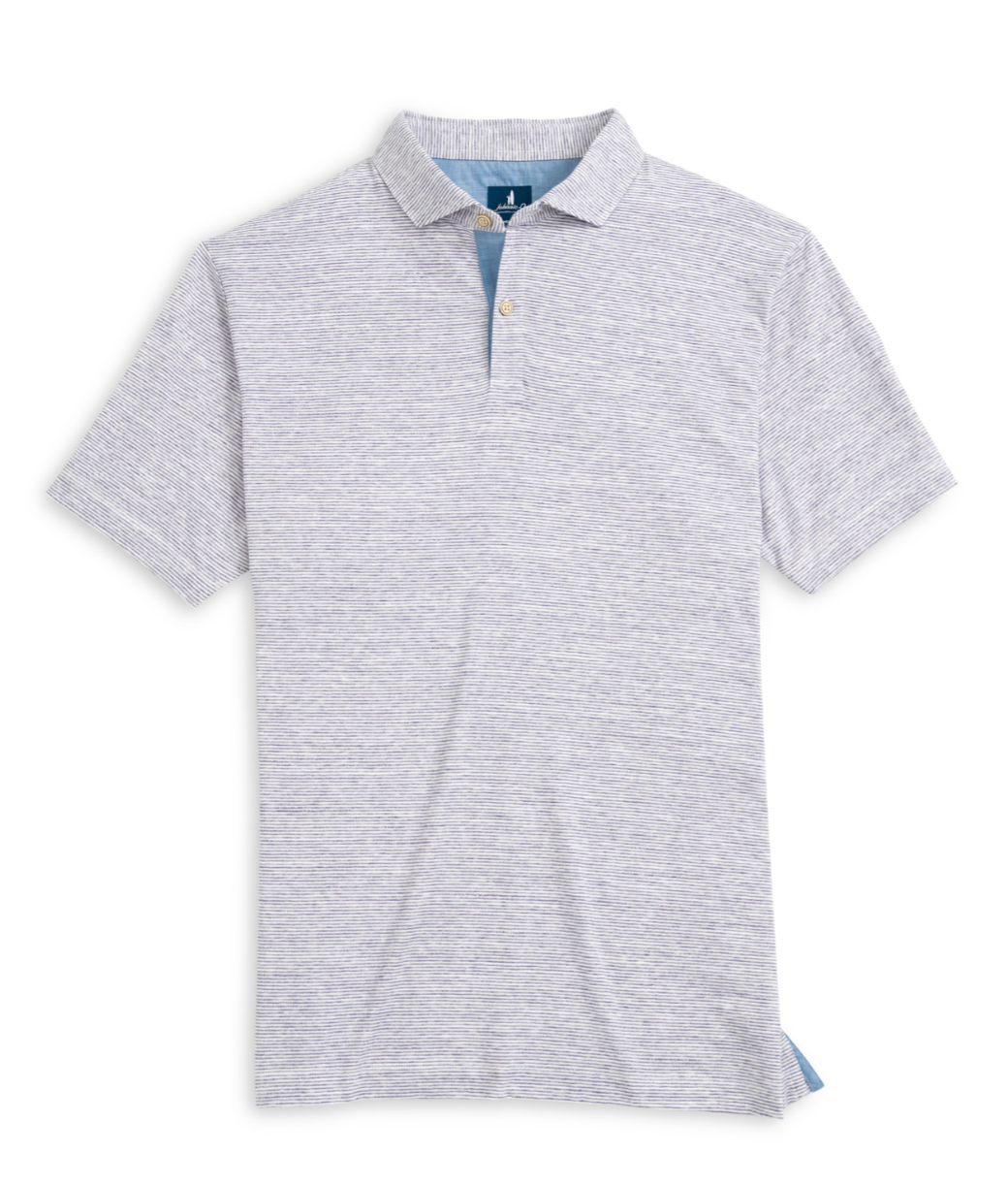 Thatcher Stripe Cotton Blend Polo