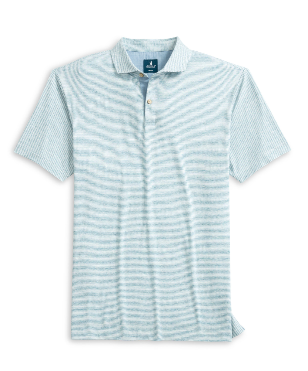 Thatcher Stripe Cotton Blend Polo