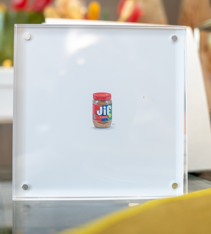 Jif Peanut Butter Miniature Watercolor Painting