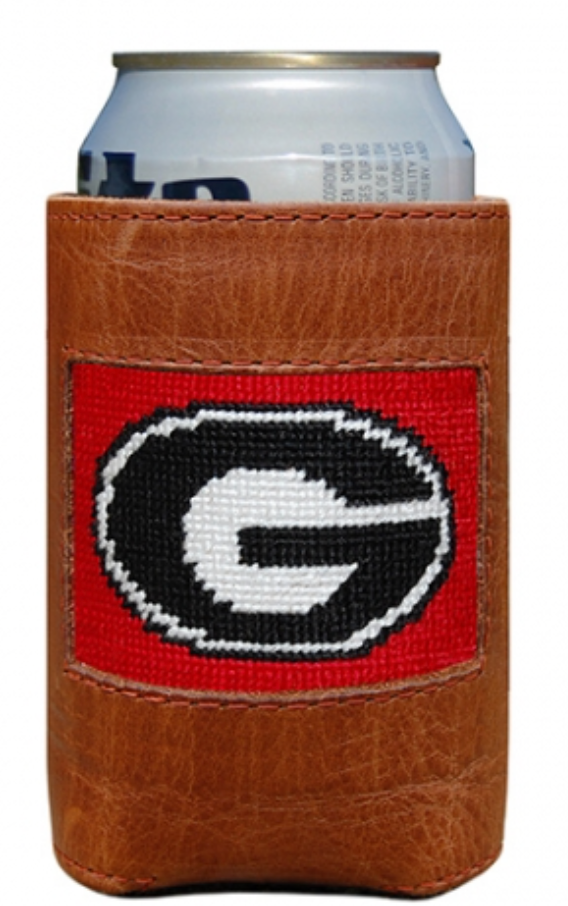 Georgia UGA Needlepoint Can Cooler - Red