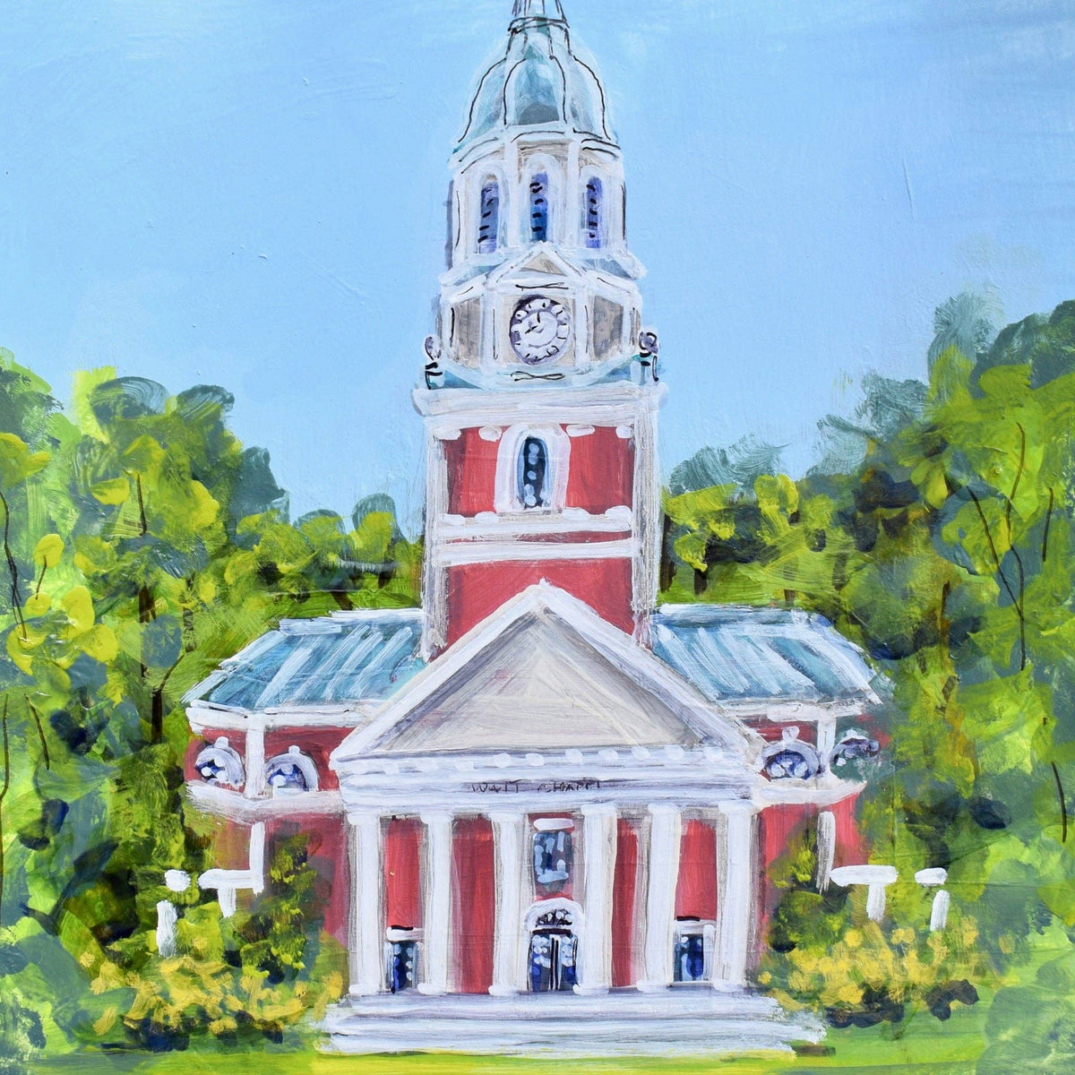 Wake Forest Landmark Acrylic Disc Ornament